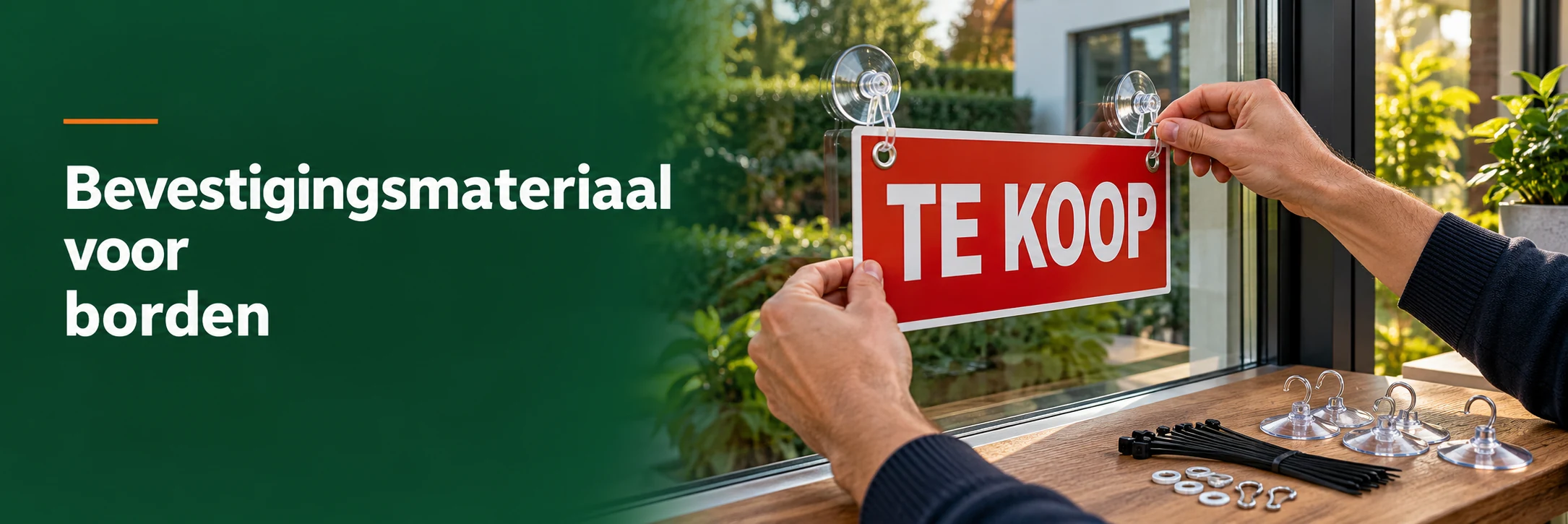 Illustratie van Bevestigingsmateriaal voor borden