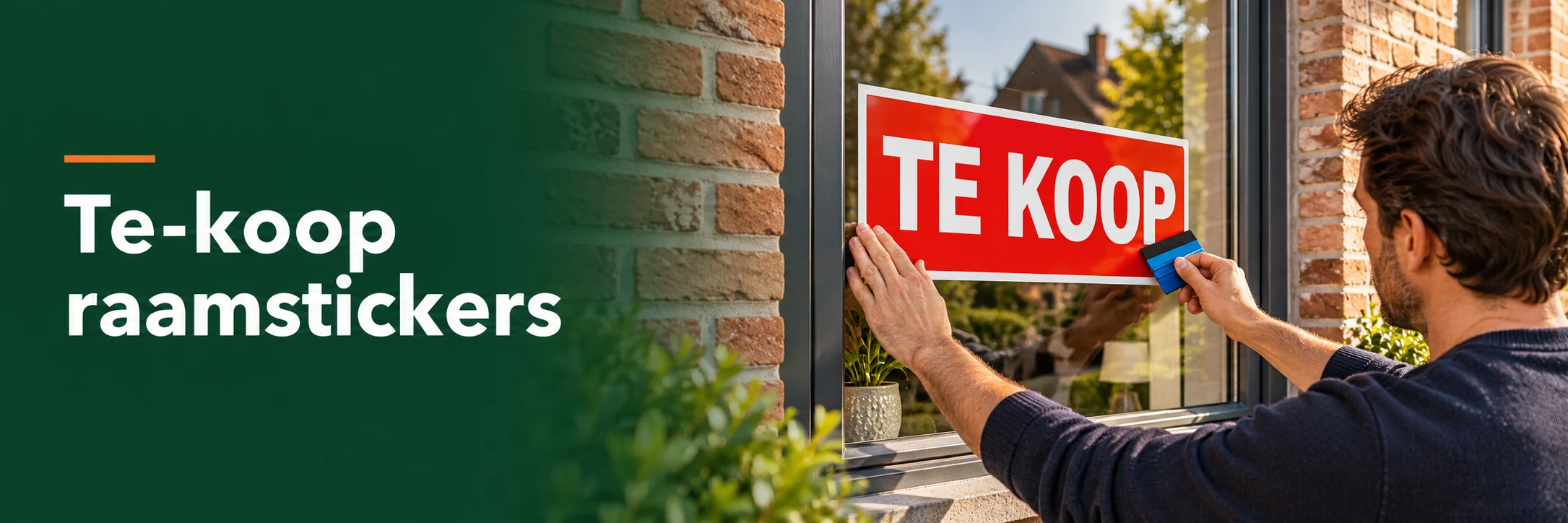 Illustratie van Te-koopraamstickers