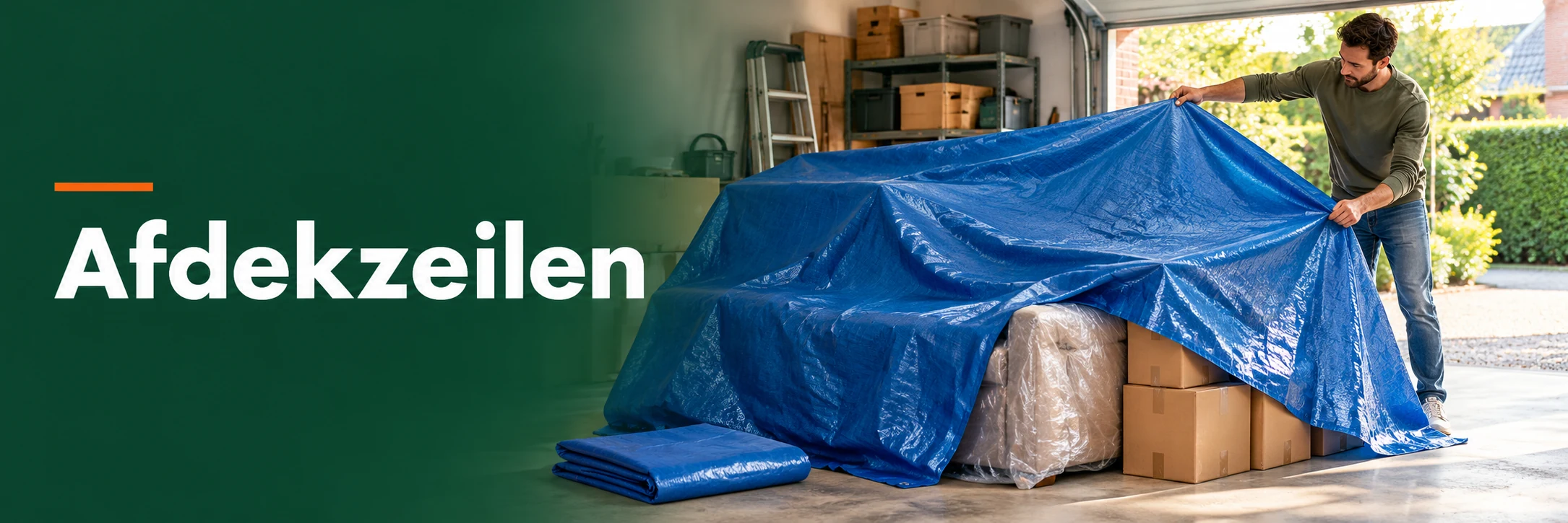 Afdekzeilen in een geïllustreerde gebruikssituatie