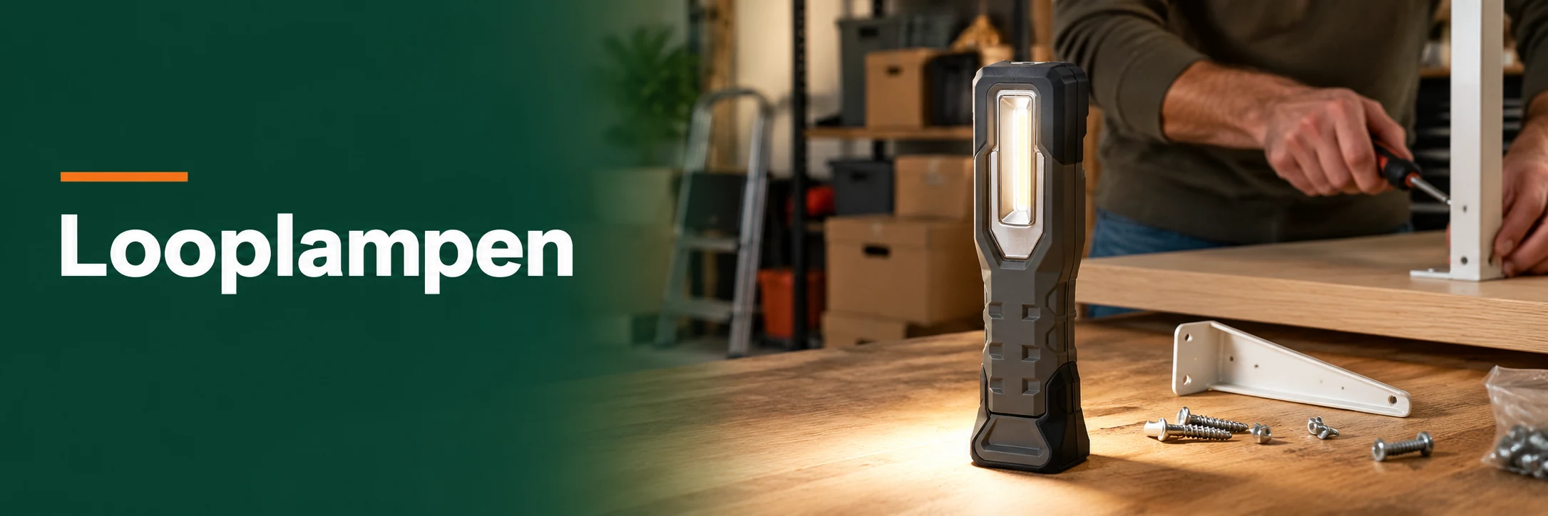 Looplampen in een geïllustreerde gebruikssituatie