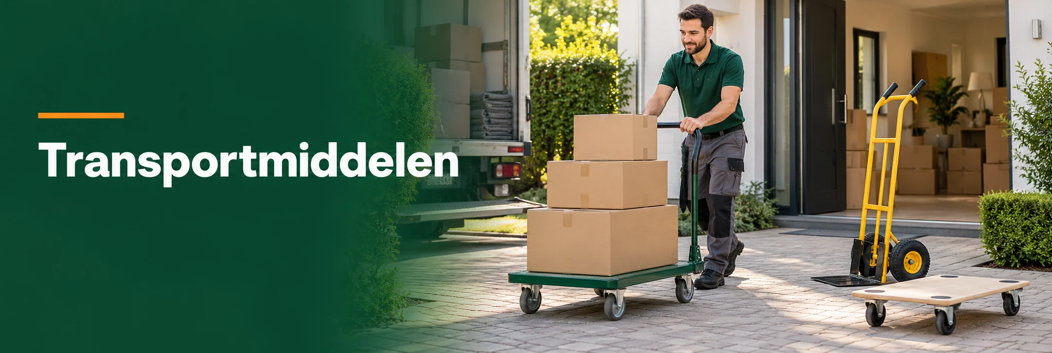 Transportmiddelen in een geïllustreerde gebruikssituatie